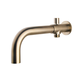 inbouw-baduitloop met omstel rond 23cm geborsteld staal PVD