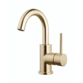 Caral Basin mixer with swivel spout brushed brass