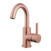 Caral basin mixer with swivel spout brushed copper