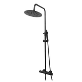 Caral thermostatische regendoucheset opbouw mat zwart