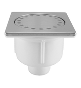 Doucheplug 10x10 onderuitlaat RVS