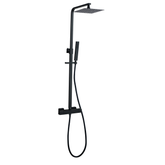 Twenty eco thermostatische regendoucheset opbouw rond/vierkant mat zwart