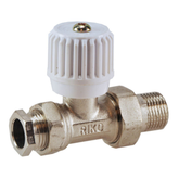 radiator-ventiel+adaptor 15mm 1/2 recht vernikkeld