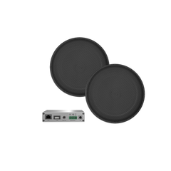 WIFI-AUDIOSYSTEEM (AIRPLAY + DLNA) 30 WATT, INCL JAZZ SAUNA SPEAKERS MAT ZWART (135 MM). 230V/12V, LAN / WLAN