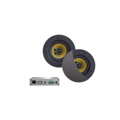 WIFI-AUDIOSYSTEEM (AIRPLAY + DLNA) 30 WATT, INCL RUMBA SPEAKERS MAT CHROOM (116 MM). 230V/12V, LAN / WLAN