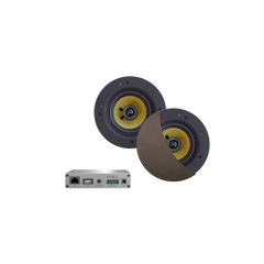 WIFI-AUDIOSYSTEEM (AIRPLAY + DLNA) 30 WATT, INCL RUMBA SPEAKERS INOX/RVS LOOK (116 MM), 230V/12V, LAN /WLAN