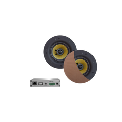 WIFI-AUDIOSYSTEEM (AIRPLAY + DLNA) 30 WATT, INCL RUMBA SPEAKERS BRUSHED RED GOLD (116 MM), 230V/12V, LAN /WLAN