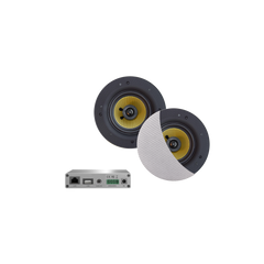 WIFI-AUDIOSYSTEEM (AIRPLAY + DLNA) 30 WATT, INCL RUMBA SPEAKERS WIT (116 MM). 230V/12V, LAN / WLAN
