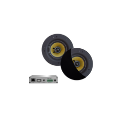 WIFI-AUDIOSYSTEEM (AIRPLAY + DLNA) 30 WATT, INCL RUMBA SPEAKERS ZWART (116 MM). 230V/12V, LAN / WLAN