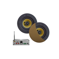 WIFI-AUDIOSYSTEEM (AIRPLAY + DLNA) 50 WATT, INCL SAMBA SPEAKERS BRUSHED BRONZE (205 MM), 230V/12V, LAN /WLAN