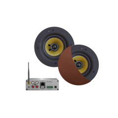 WIFI-AUDIOSYSTEEM (AIRPLAY + DLNA) 50 WATT, INCL SAMBA SPEAKERS BRUSHED COPPER (205 MM), 230V/12V, LAN /WLAN