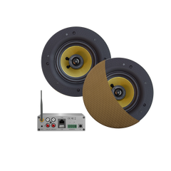 WIFI-AUDIOSYSTEEM (AIRPLAY + DLNA) 70 WATT, INCL ZUMBA SPEAKERS BRUSHED BRONZE (230 MM), 230V/12V, LAN /WLAN