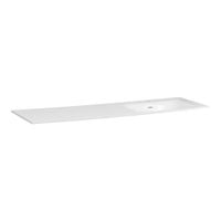 BRAUER Glacier wastafel asymmetrisch 160 met 1 spoelbak rechts en 1 kraangat fine stone mat wit