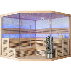 AWT Sauna E1101XL Hemlock 250x250 zonder oven