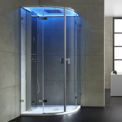 AWT Dampfdusche LD110F15 silber 90x90