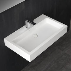 StoneArt Wastafel LP4508 - wit glanzend - 80x48