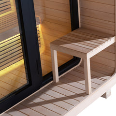 AWT Gartensauna Saunahaus THE CUBE X3 Hemlock 250x250 9kW EOS BiO-Cubo