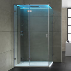 AWT Dampfdusche LD107F15 silber 120x90 links