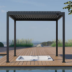 AWT Pergola P2-3 basic met handslinger - Waterdicht & Weerbestendig - Antraciet RAL 7043