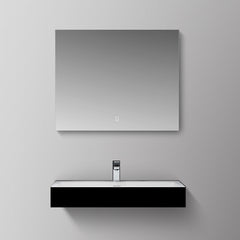 StoneArt Wastafel LP6208 zwart-wit 80x46 mat