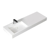 StoneArt Wastafel LP4514L wit 140x48cm glanzend