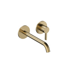 Hotbath Ace AC105EXT afbouwdeel inbouw wastafelkraan 20cm - Geborsteld Messing PVD