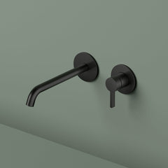 Hotbath Ace AC105EXT afbouwdeel inbouw wastafelkraan 20cm - Geborsteld Zwart PVD