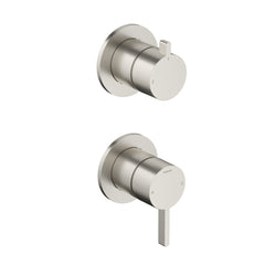 Hotbath Ace AC129EXT afbouwdeel mengkraan met 2-weg omstel - Geborsteld Nikkel