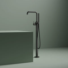 Hotbath Ace AC177EXT afbouwdeel vrijstaande badmengkraan - Geborsteld Zwart PVD