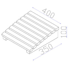 AWT Saunazubehör Nackenstütze Pappelholz