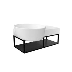 StoneArt wastafel LQ650 -mat wit - 80x49