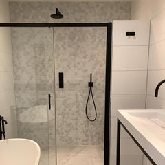 The Mosaic Factory Barcelona Mozaiek Tegel Hexagon - Carrara Wit Porselein Print 281x325 mm