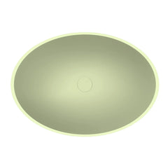 Arcqua Prince opbouw waskom ovaal 49x34 - Mat pastel groen