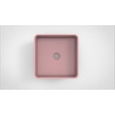 Arcqua Case waskom - 37x37cm - Vierkant - Cast marble Roze Mat SHOWROOMMODEL