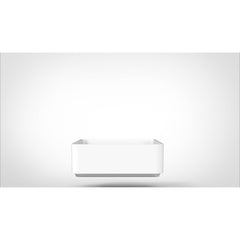 Arcqua Case waskom - 37x37cm - Vierkant - Cast marble Wit Mat