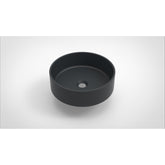 Arcqua Case waskom - 40x40cm - Rond - Cast marble Antraciet Mat