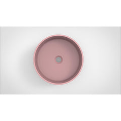 Arcqua Case waskom - 40x40cm - Rond - Cast marble Roze Mat