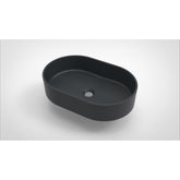 Arcqua Case waskom - 55x36cm - Ovaal - Cast marble Antraciet Mat