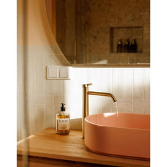 Arcqua Case waskom - 55x36cm - Ovaal - Cast marble Roze Mat