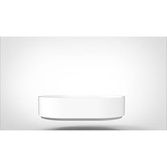 Arcqua Case waskom - 55x36cm - Ovaal - Cast marble Wit Glans