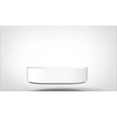 Arcqua Case waskom - 55x36cm - Ovaal - Cast marble Wit Mat