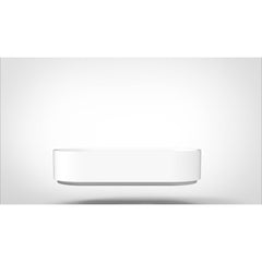 Arcqua Case waskom - 60x26cm - Ovaal - Cast marble Wit Mat