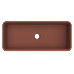 Arcqua Case waskom - rechthoek - 60x26cm - mat terracotta