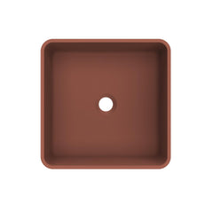 Arcqua Case waskom - vierkant - 37x37cm - mat terracotta