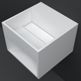 Arcqua Crosstone Raf fontein 32x32x25cm solid surface mat wit