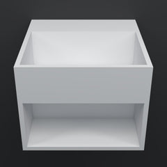 Arcqua Crosstone Raf fontein 32x32x25cm solid surface mat wit