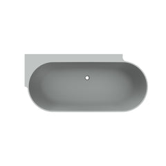Arcqua Havana Halfvrijstaand Bad - 170x80cm - links - mat grijs