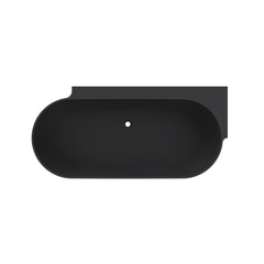 Arcqua Havana Halfvrijstaand Bad - 170x80cm - rechts - mat zwart