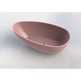 Arcqua Lima vrijstaand bad 170x86x54cm cast marble mat roze