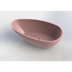 Arcqua Lima vrijstaand bad 170x86x54cm cast marble mat roze